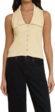 Nation Ltd Rae Collared Tank Top In Banana