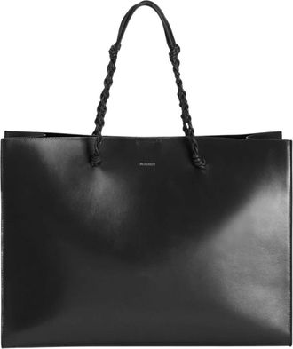 Jil Sander Tangle Tote - Dames - Shoppers - Zwart - ONE Size - Leer - Tassen