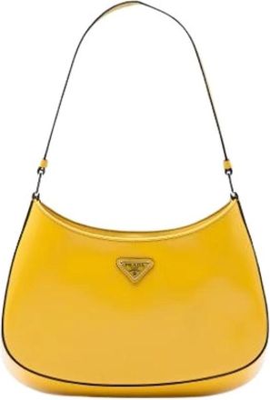 Prada Pre-owned Vintage Schoudertas - Dames - Vintage Schoudertas - Geel - ONE Size - Leer - Vintage