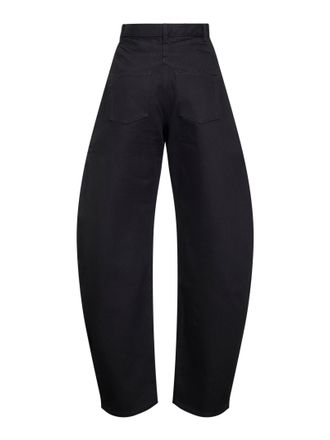 Alaia Rounded Leg High-Rise Jeans - Black