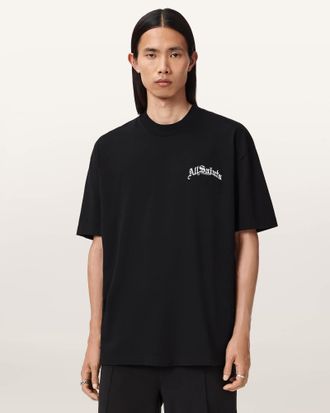 AllSaints Descent Oversized Graphic T-Shirt