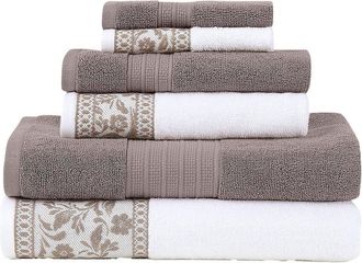 Modern Threads Modern Threads Allie Jacquard Border 6Pc Towel Set