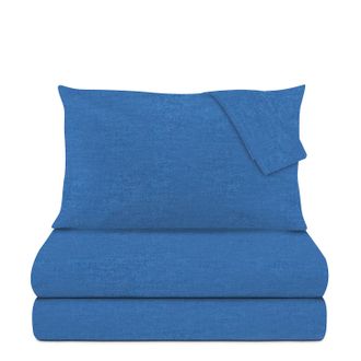KASANOVA Completo letto matrimoniale melange blu