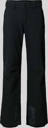 Luhta Flared Stoffhose mit Reißverschlusstaschen Modell KUMPULA in Black, Größe 48