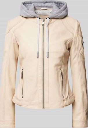 Mauritius Jacke in Leder-Optik Modell Adila in Offwhite, Größe XS