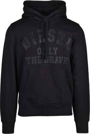 Diesel Hooded Sweatshirt - Heren - Hoodies - Zwart - L - Katoen - Hoodies & sweatvesten