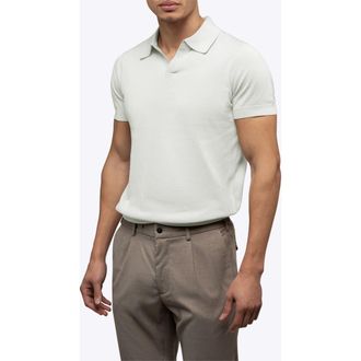 Cuts Istanbul Johnny Collar Cotton Bend Polo in Nimbus at Nordstrom, Size Xx-Large R