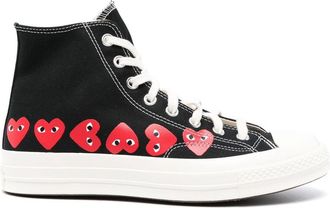 CONVERSE X COMME DES GARCONS C70 Mutli Heart hi Top Shoes