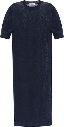 Jil Sander Abito midi in maglia - Blu
