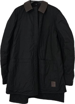 Loewe Black Leather Collared Jacket/Coat Size S