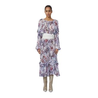 Iro Jaanan Vestido - Dames - Casual kleedjes - Paars - M - Chiffon - Kleedjes