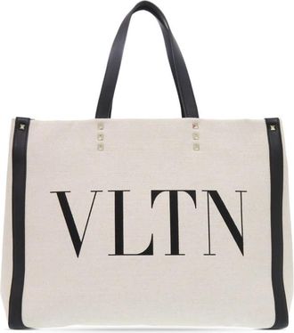 Valentino Pre-owned Valentino Medium Canvas Rockstud VLTN Tote Ladies CEFG5VVK91QWD82C