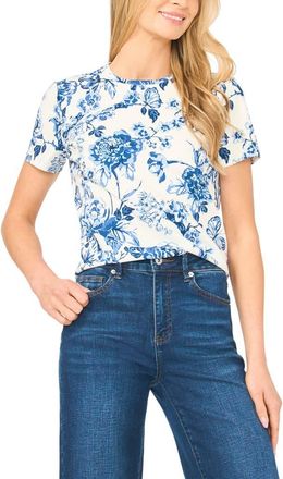 Ted Baker Willow Floral Knit T-Shirt in Ultra White at Nordstrom, Size X-Large