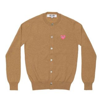 Comme Des Gar&ccedil;ons U Ronde Hals Vest - Dames - Truien - Bruin - Maat: XS Wol