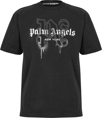 Palm Angels Mens Ny Mono Tee in Black - Size X-Small