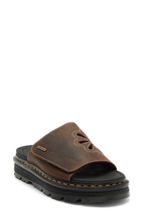 Dr. Martens ZebZag Flower Slide Sandal in Dark Brown at Nordstrom, Size 11Us