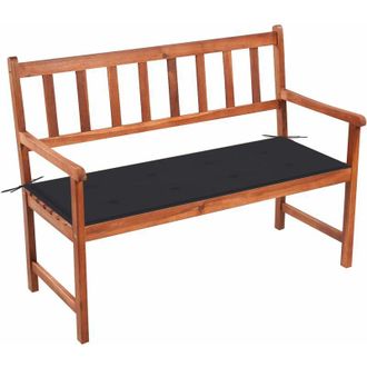 vidaXL Banco De Jard&iacute;n Con Coj&iacute;n Madera Maciza De Acacia 120 Cm Vidaxl