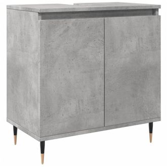 vidaXL Armario De Ba&ntilde;o Madera De Ingenier&iacute;a Gris Hormig&oacute;n 58x33x60 Cm Vidaxl