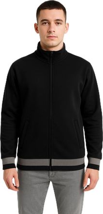 Generic Mens Full Zip High Neck Fleece Jumper Premium Quality Sweatshirt | Sizes S-3XL - 2419 (UK, Alpha, XXL, Regular, Regular, Black)