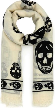 Alexander McQueen Alexander Mcqueen Embroidered Wool Foulard