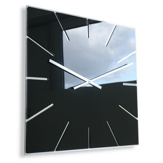 OEM Reloj De Pared Grande Negro Exact 50cm