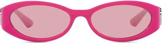 Gucci oval-frame sunglasses - women - Plastic - 54 - Pink