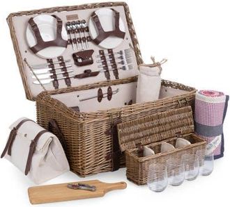 Picnic Time Charleston Picnic Basket in Beige Canvas at Nordstrom