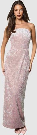 Coast Sequin Bandeau Neck Column Dress in Pink at Nordstrom, Size 14
