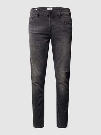 Only & Sons Stone Washed Slim Fit Jeans in Black, Größe 28/32