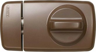 ABUS Cerrojo De Puerta Adicional Con Bot&oacute;n Rotativo Marr&oacute;n 532689 7010 B