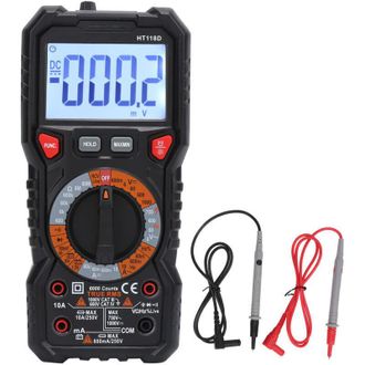 OEM Mult&iacute;metro Digital Port&aacute;til Inteligente Crezuo Ht118d, Medidor De Corriente, Voltaje Y Resistencia De 10 A Y 1000 V
