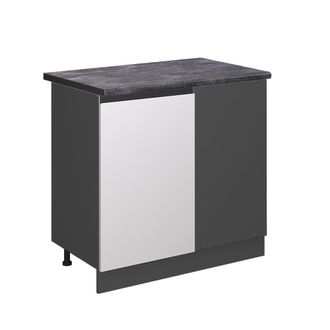 Vicco Armario De Esquina R-line, Blanco, 86 Cm, Et Antracita