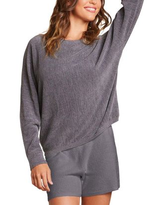 Barefoot Dreams 2Pc Boatneck Pullover & Short Set