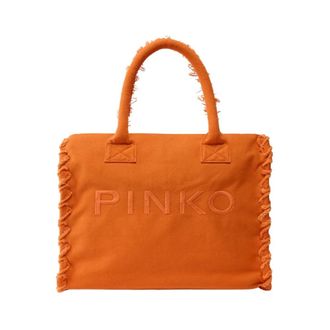 Pinko Pinko, Dames, Tassen, Oranje, Maat: ONE Size Katoen