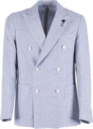 Lardini Double Breasted Peak Lapel Blazer