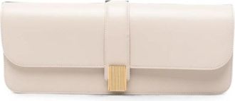 Khaite Blake Leren Clutch - Dames - Clutches - Beige - ONE Size - Leer - Tassen