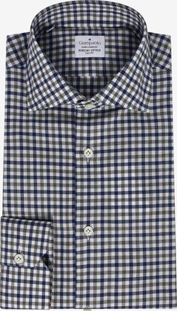 Giampaolo Lang&auml;rmeliges Hemd aus Baumwolle mit zweifarbigen Vichykaros