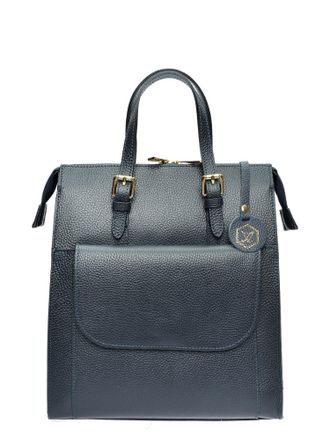 Luisa Vannini Blauw Rundleer Tas