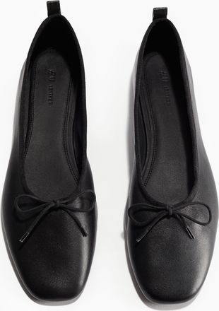 H&M Ballerinas aus Leder - Schwarz