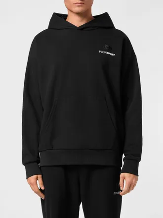 Plein Sport Cotton Hooded Sweatshirt with Logo