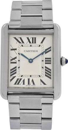 Cartier Pre-owned Cartier Tank Solo Pale Silvered Opaline Dial Mens Watch W5200014