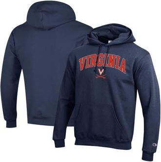 Champion Mens Champion Navy Virginia Cavaliers Arched Logo Fleece Pullover Hoodie at Nordstrom, Size Xx-Large