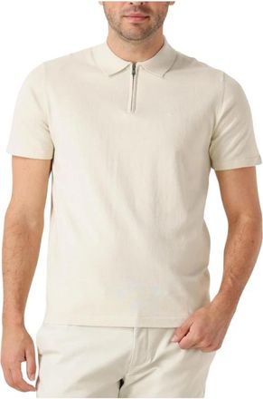 Dstrezzed Dorian Zip Polo - Heren - Polos - Beige - 2XL - Katoen - Tops