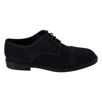 Dolce & Gabbana Derby Schoenen - Heren - Veterschoenen - Blauw - 44 EU - Su&egrave;de - Schoenen
