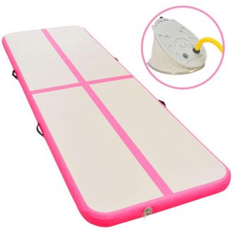 vidaXL Esterilla Inflable De Gimnasia Con Bomba 500x100x10 Cm Pvc Rosa Vidaxl