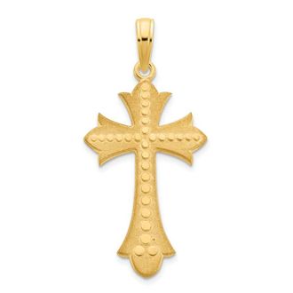 Diamond2Deal 14k Yellow Gold Cross Pendant