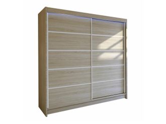 Mirjan24 Armario Closico Cavaris Iv, Roble Sonoma, 215x180x58cm, Puertas De Armario: Correderas, N&uacute;mero De Estantes: 5, Led