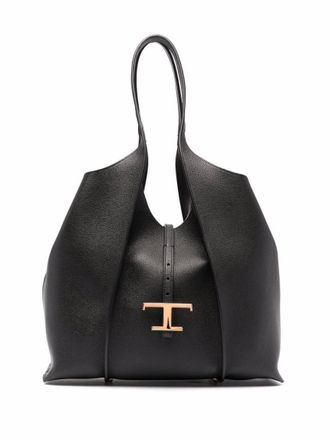 Tod's Black Logo Tote Bag