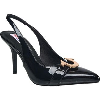 True Religion Muni Metal Horseshoe Logo Heel in Black at Nordstrom, Size 8