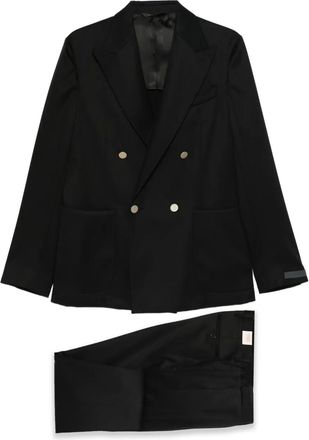 BRIGLIA 1949 Bolgheri wool double-breasted suits - Zwart